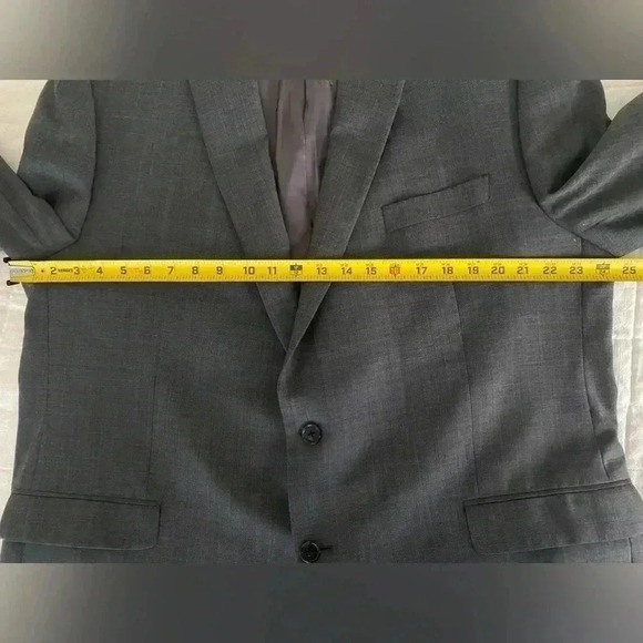 Lauren Ralph Lauren 48L Heather Gray Tweed Blazer Jacket Button Wool Blend Grey - Picture 8 of 14